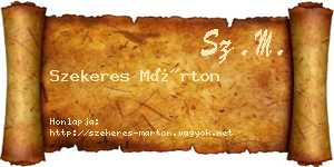 Szekeres Márton névjegykártya